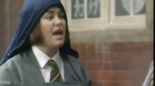 French and Saunders as Schoolgirls